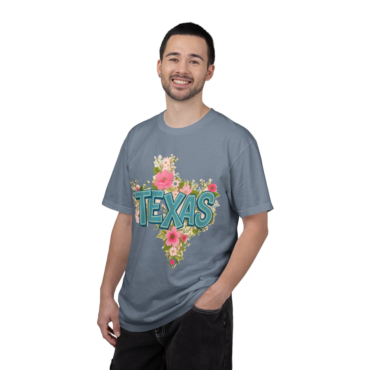 Texas Floral State T-Shirt — Vintage Floral Texas Pride Tee
