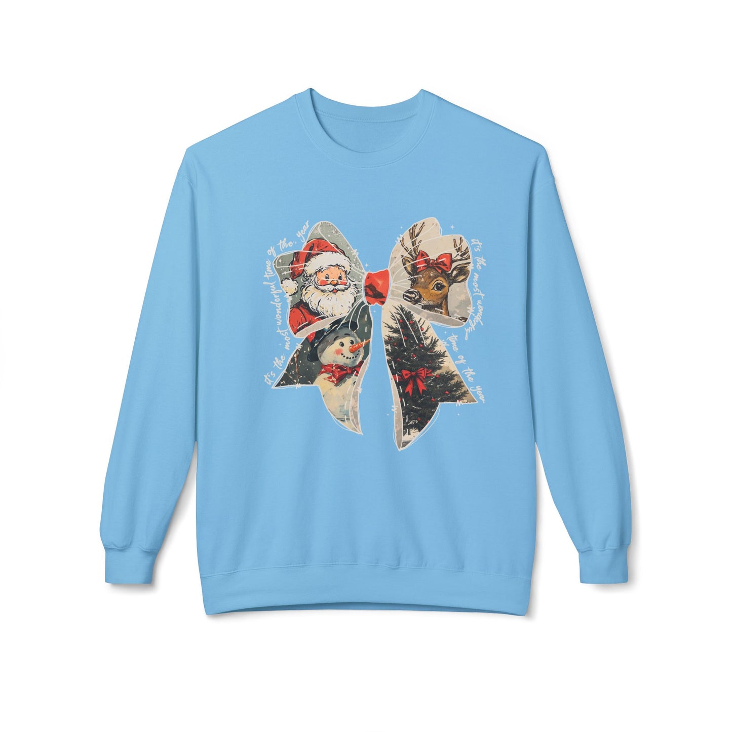 Christmas Bow Sweatshirt - Crewneck Sweatshirt