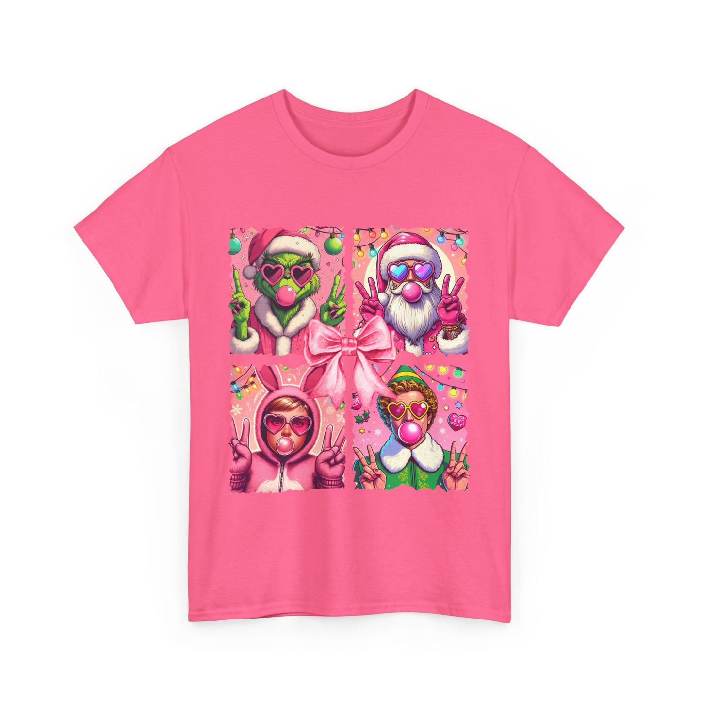 Christmas Pink Santa Grinch Unisex Tee