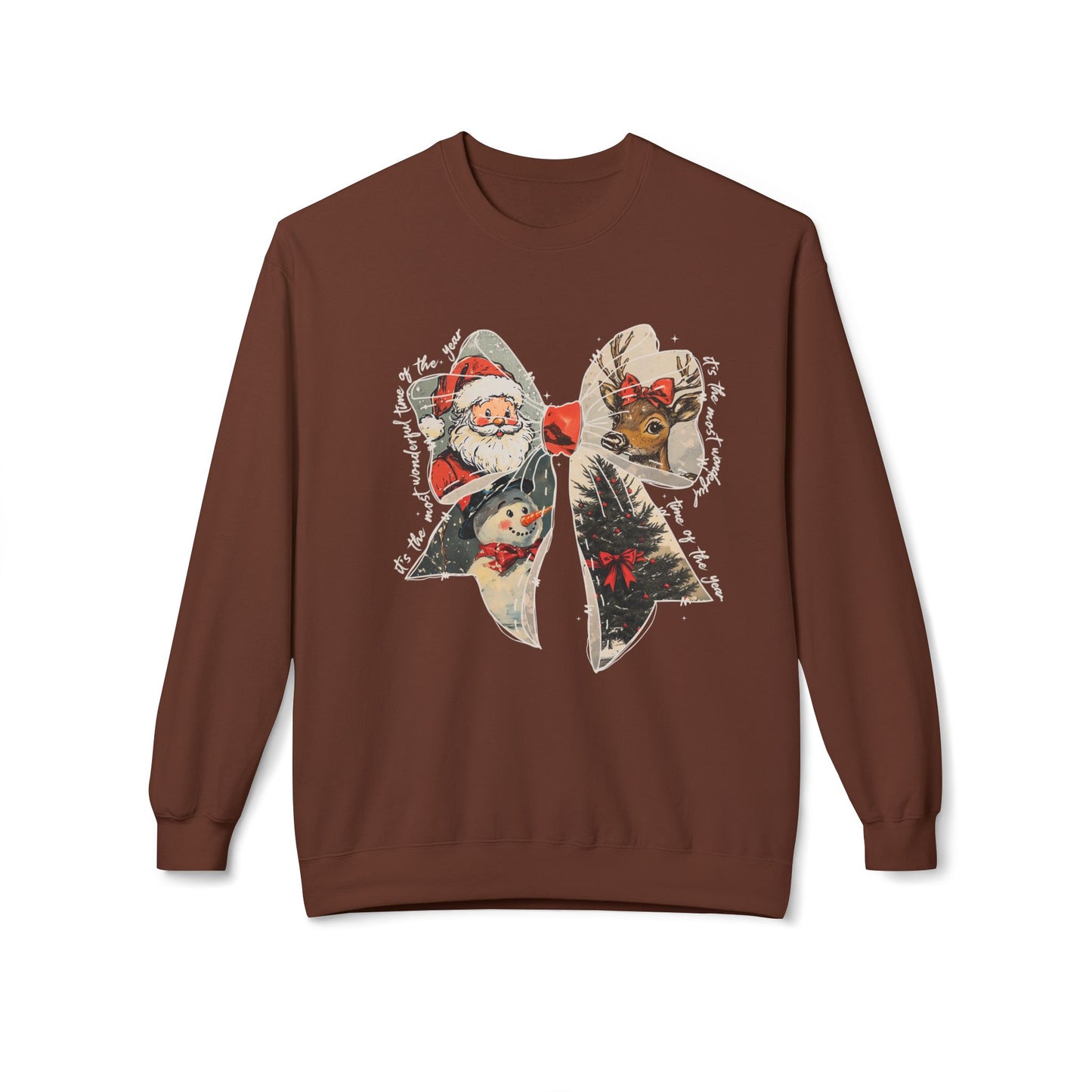 Christmas Bow Sweatshirt - Crewneck Sweatshirt