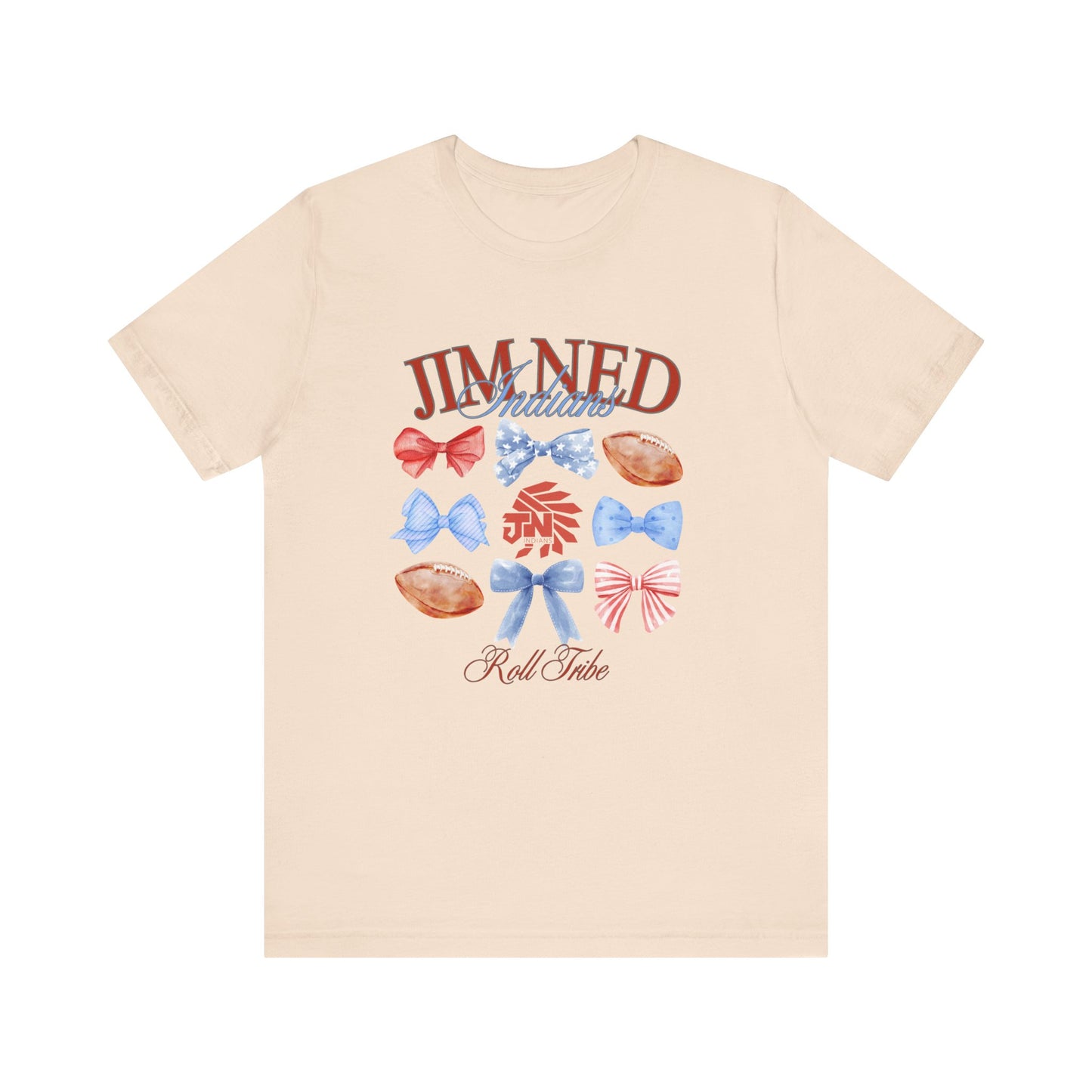 Unisex Jersey Short Sleeve Tee with Colorful Bows Design | Perfect for Celebrations, Casual Wear, Gifts, and Events