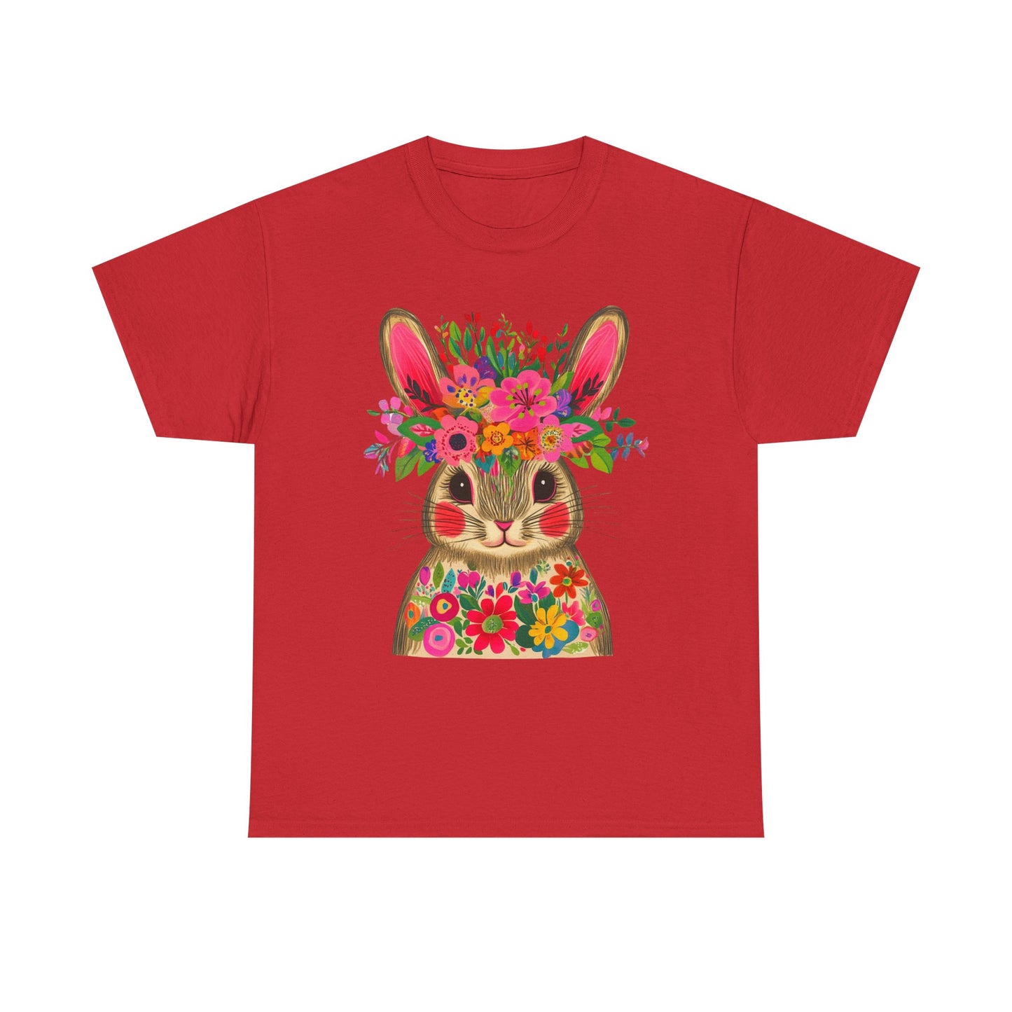 Flower Bunny Unisex Tee - Whimsical Easter Design