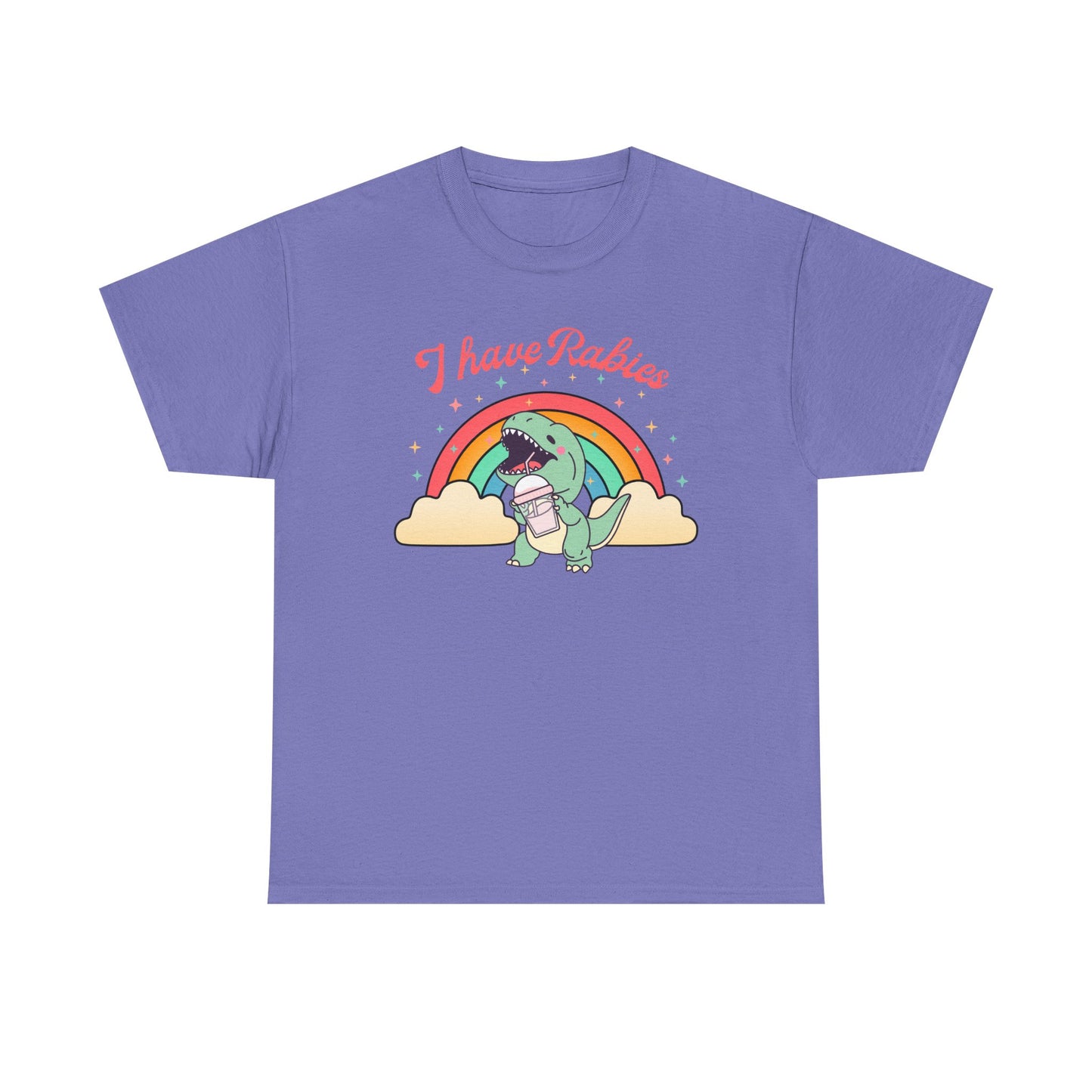 Funny Dinosaur Tee - I Have Rabies Unisex Heavy Cotton T-Shirt