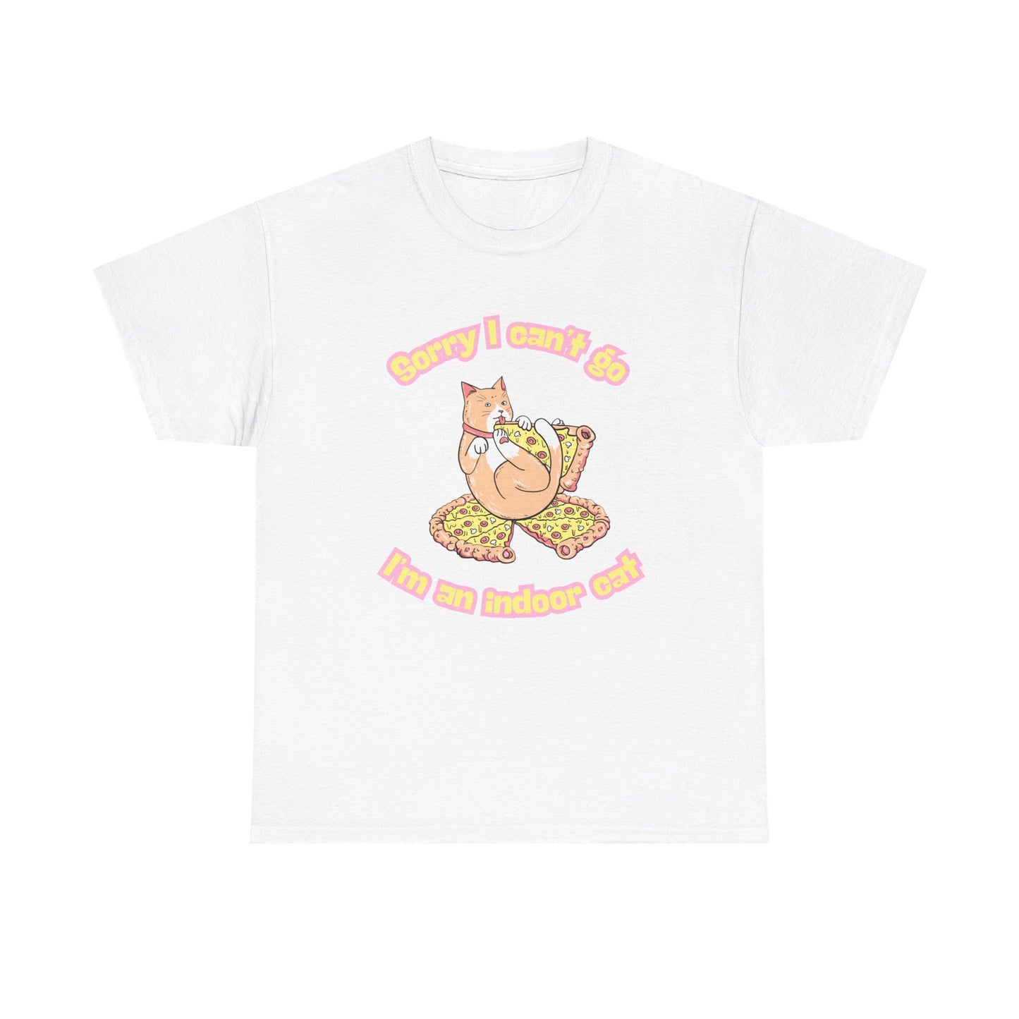 Cat Lover Unisex Tee - Indoor Cat, Fat Cat Design