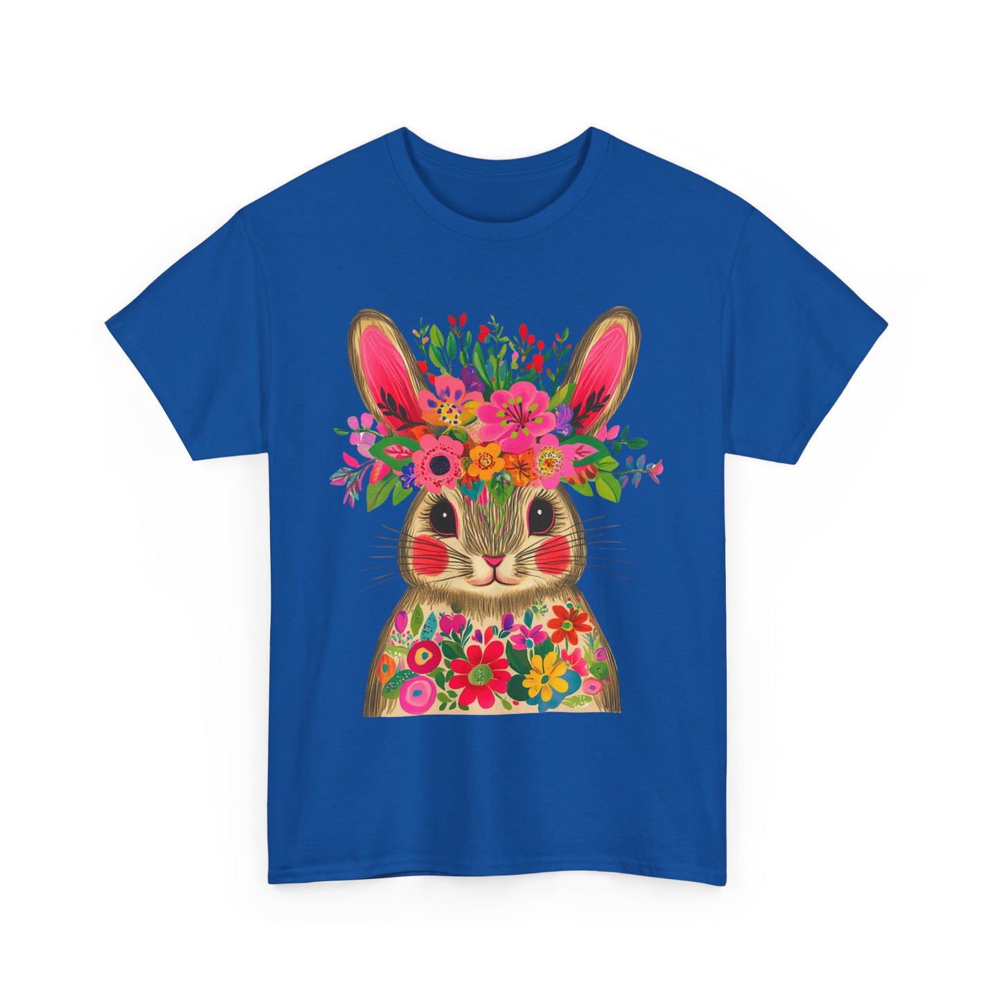 Flower Bunny Unisex Tee - Whimsical Easter Design