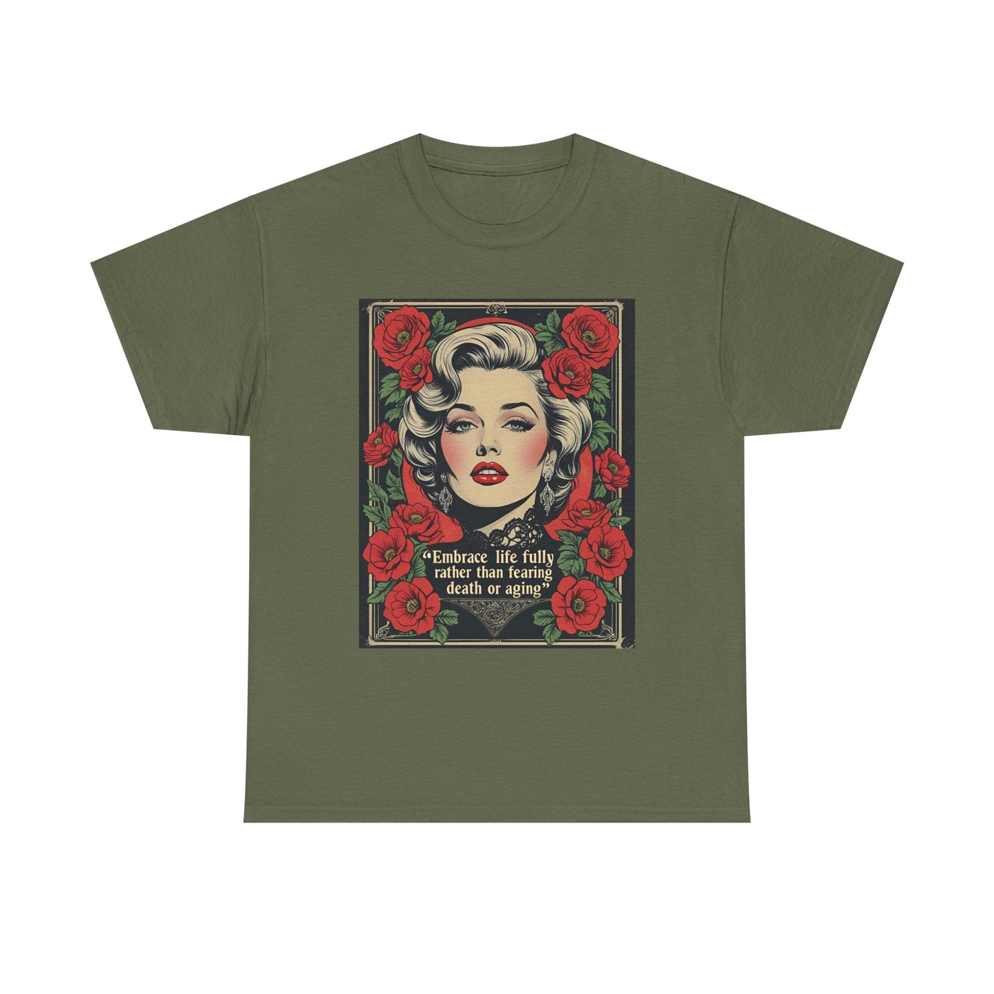 T-Shirt Day of the Dead Monroe Quote Roses