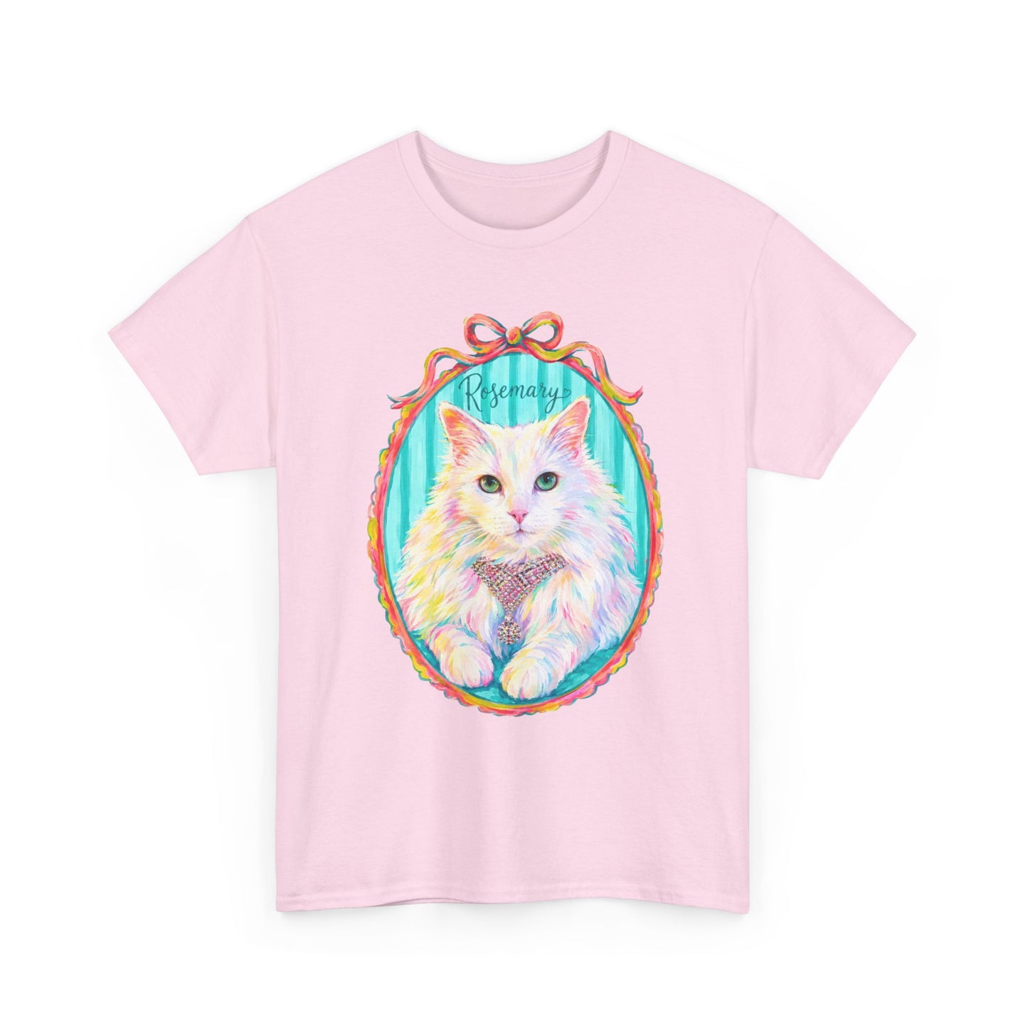 Vintage Portrait Cat T-Shirt — Pastel Framed Kitten Tee