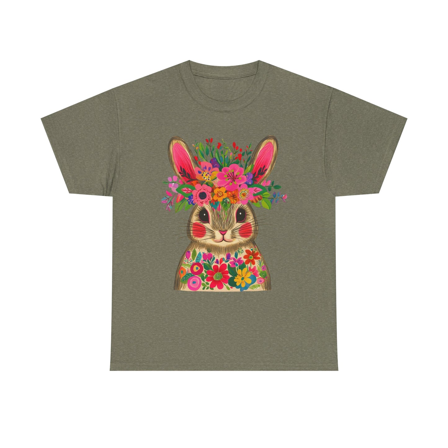 Flower Bunny Unisex Tee - Whimsical Easter Design