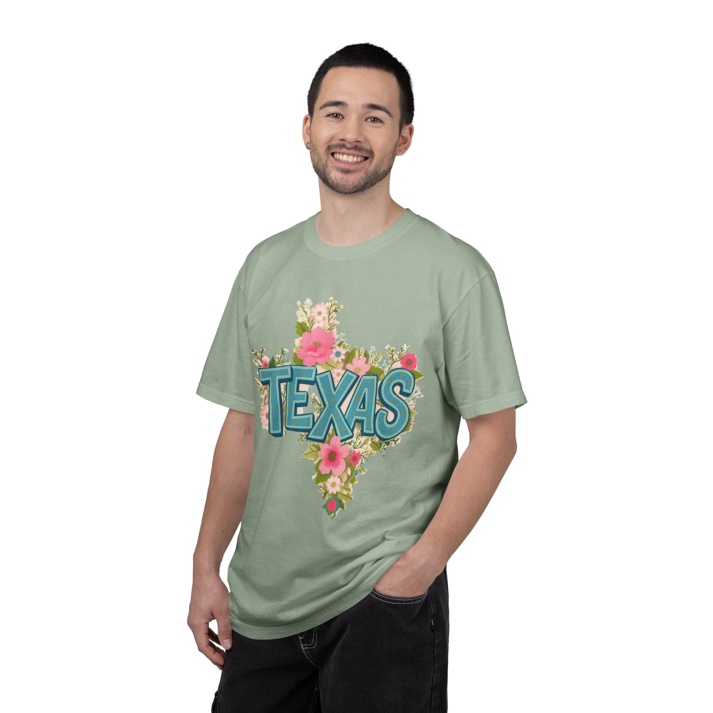 Texas Floral State T-Shirt — Vintage Floral Texas Pride Tee