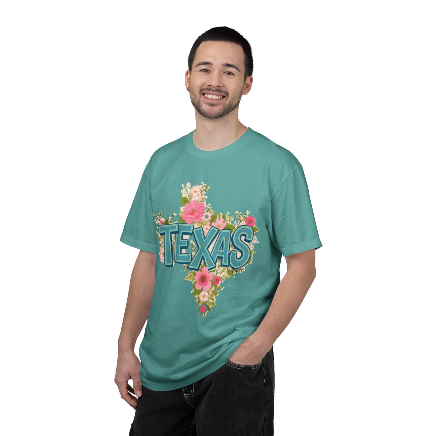 Texas Floral State T-Shirt — Vintage Floral Texas Pride Tee