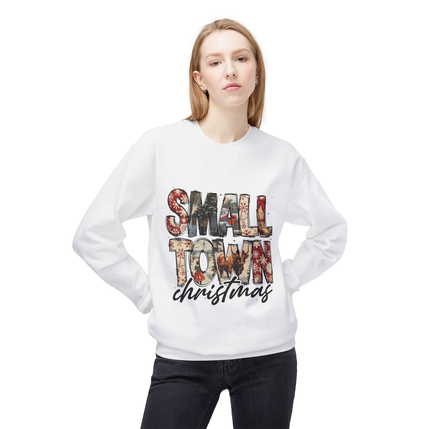 Christmas Sweatshirt - Small Town Holiday Vibes