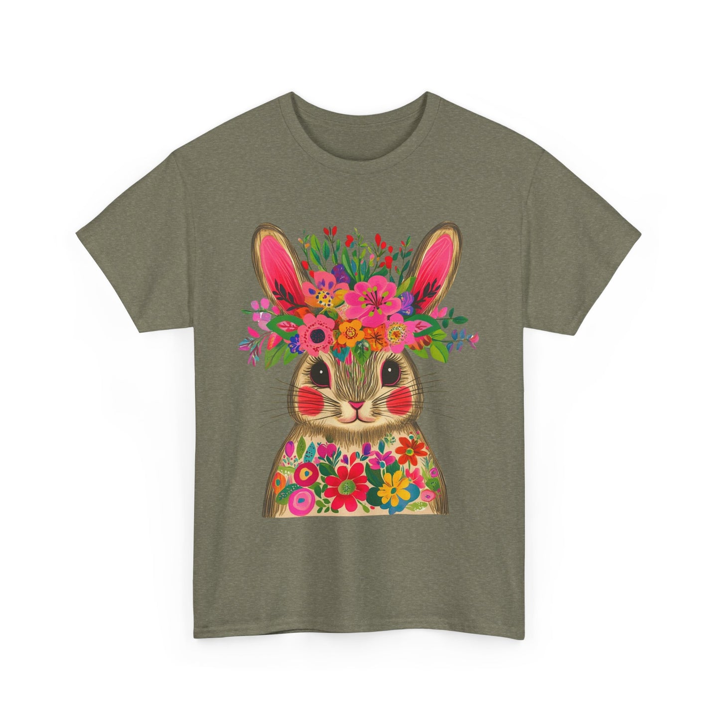 Flower Bunny Unisex Tee - Whimsical Easter Design