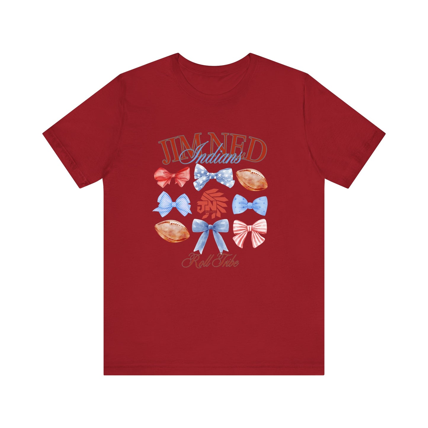 Unisex Jersey Short Sleeve Tee with Colorful Bows Design | Perfect for Celebrations, Casual Wear, Gifts, and Events