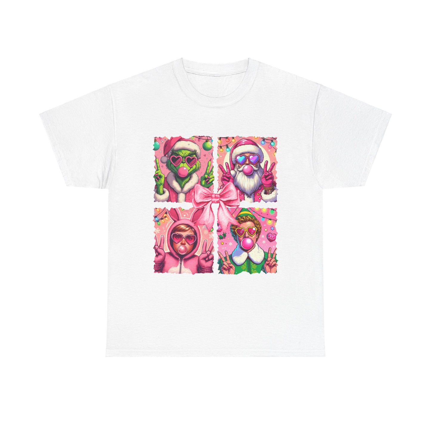 Christmas Pink Santa Grinch Unisex Tee