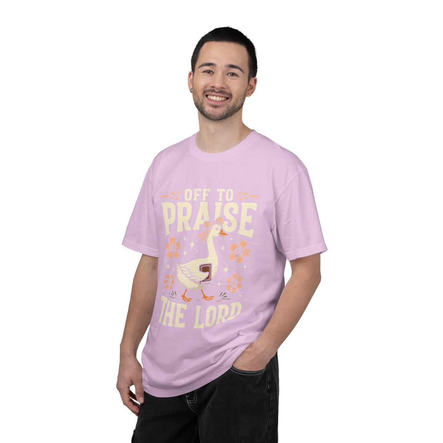 Off to Praise the Lord T-Shirt — Christian Duck Floral Graphic Tee