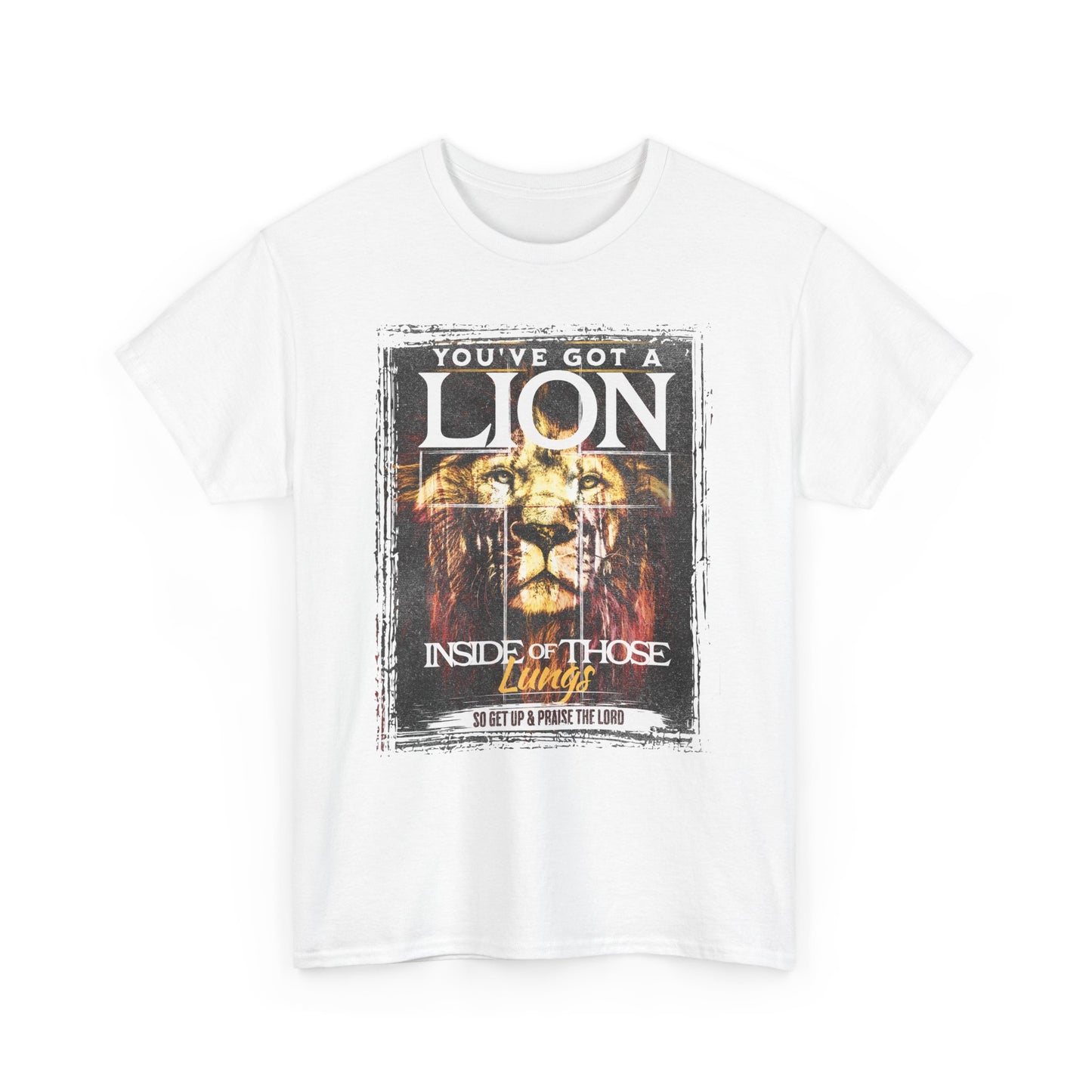 Lion Inside Graphic Tee – “You’ve Got a Lion Inside Those Lungs” Inspirational Animal T‑Shirt