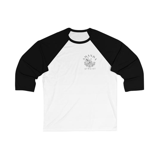 Custom hair hustler Unisex 3\4 Sleeve Baseball Tee