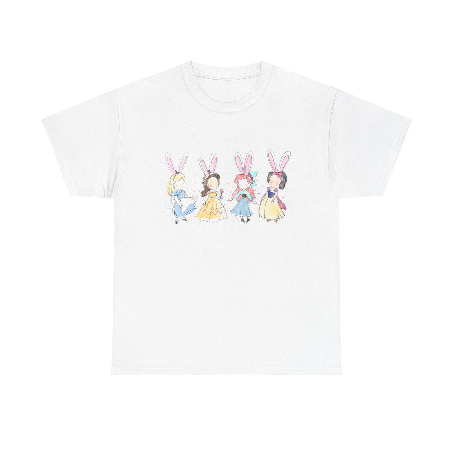 Tee - Whimsical Bunny Princess Graphic Print