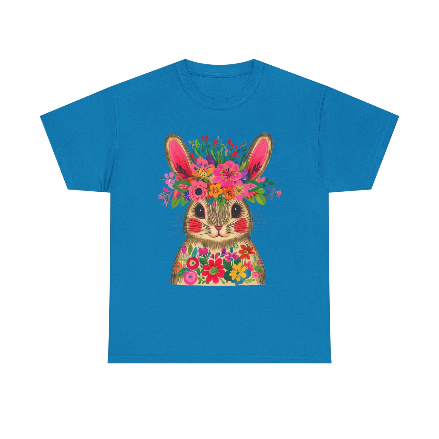 Flower Bunny Unisex Tee - Whimsical Easter Design