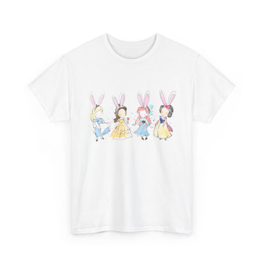 Tee - Whimsical Bunny Princess Graphic Print