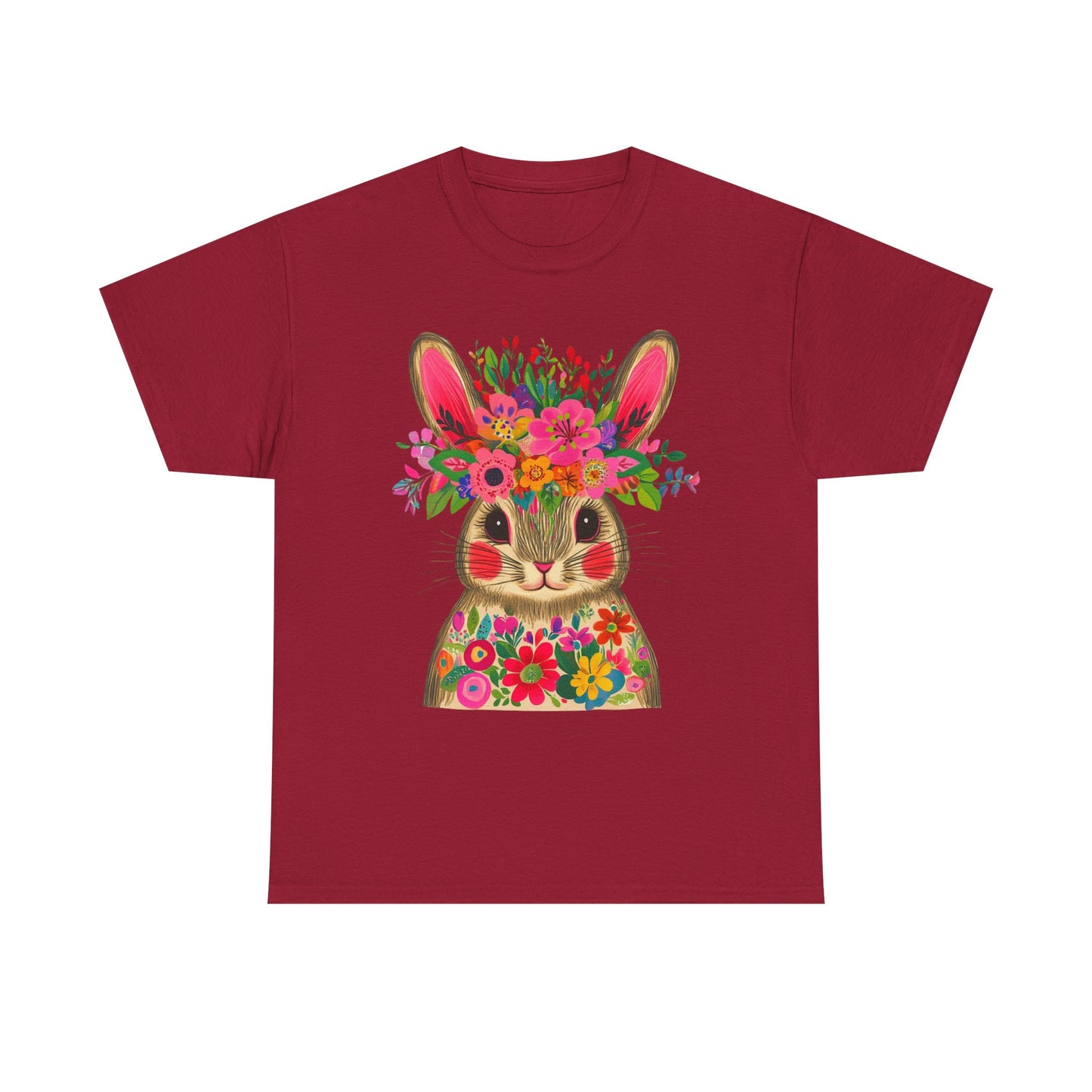 Flower Bunny Unisex Tee - Whimsical Easter Design