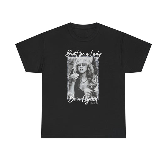 Vintage Black & White Photo Tee — Retro 70s Woman Graphic T-Shirt