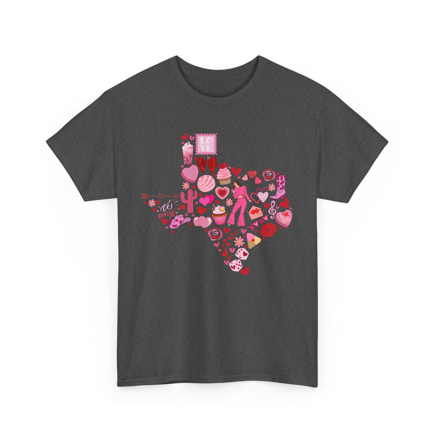 Texas Love Unisex Tee Shirt - Vintage Lone Star State Souvenir Gift