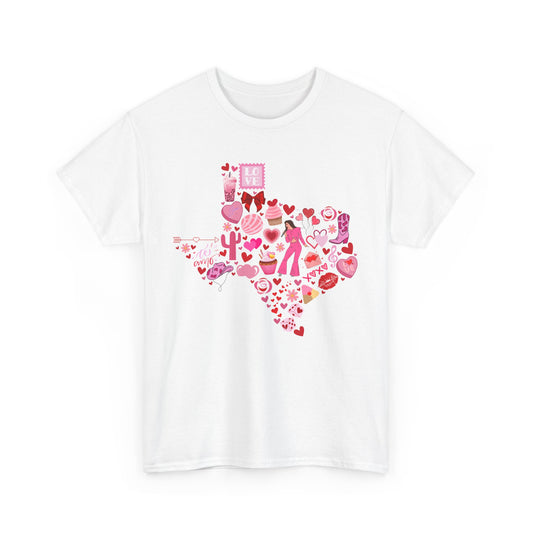Texas Love Unisex Tee Shirt - Vintage Lone Star State Souvenir Gift