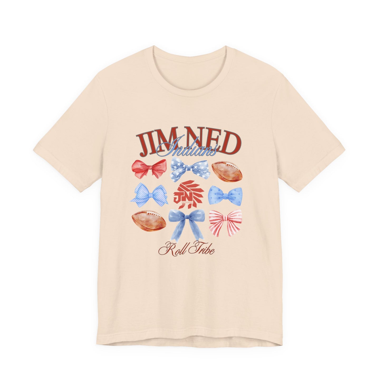 Unisex Jersey Short Sleeve Tee with Colorful Bows Design | Perfect for Celebrations, Casual Wear, Gifts, and Events