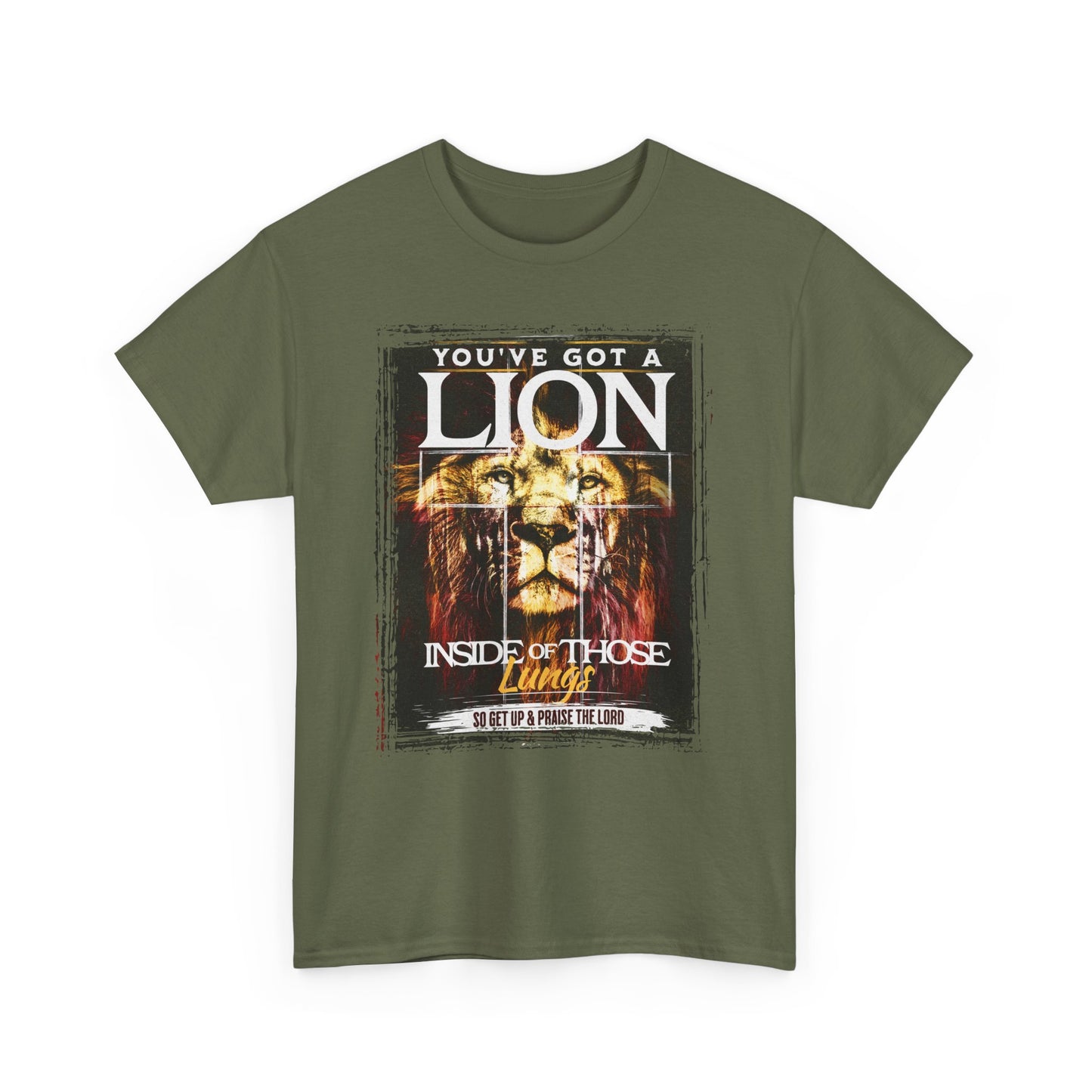 Lion Inside Graphic Tee – “You’ve Got a Lion Inside Those Lungs” Inspirational Animal T‑Shirt