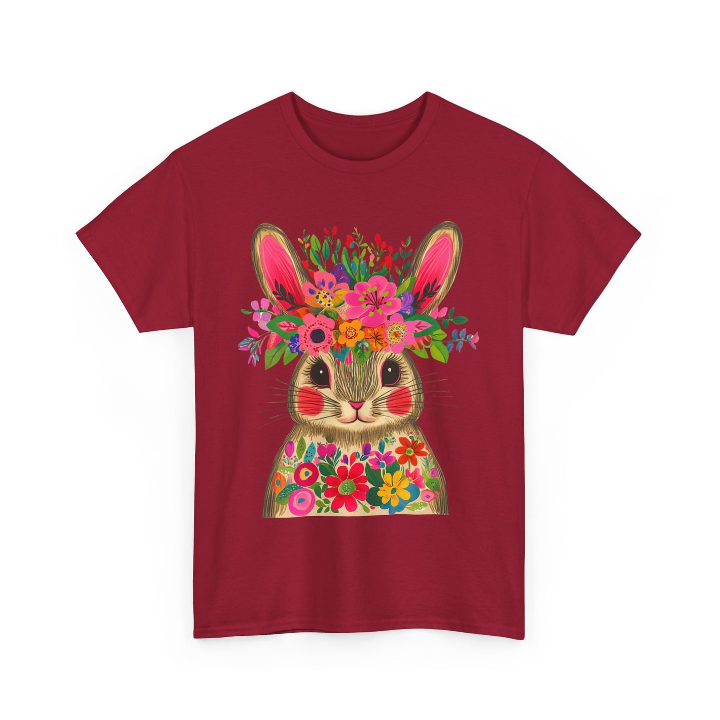 Flower Bunny Unisex Tee - Whimsical Easter Design