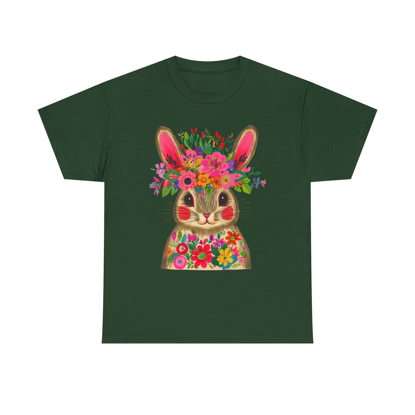 Flower Bunny Unisex Tee - Whimsical Easter Design