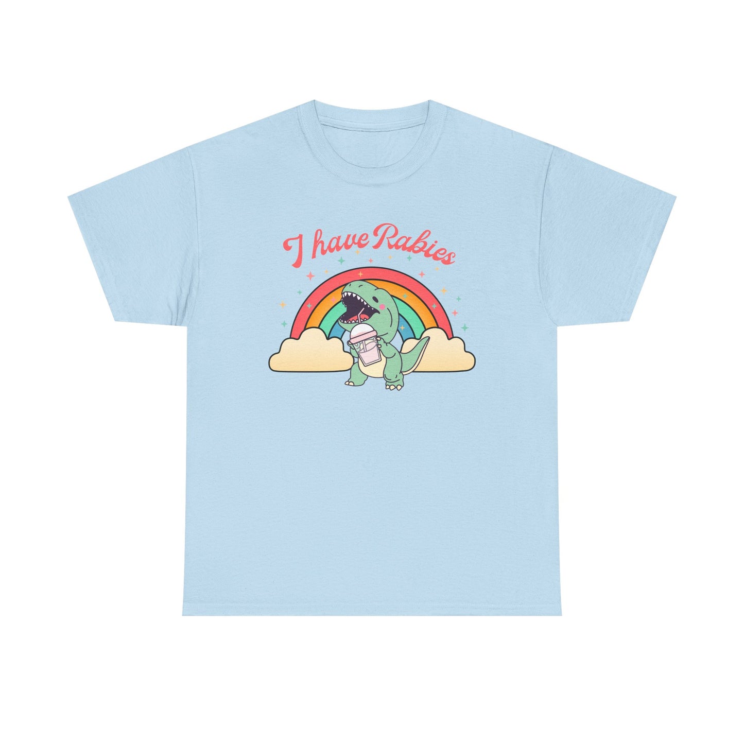 Funny Dinosaur Tee - I Have Rabies Unisex Heavy Cotton T-Shirt
