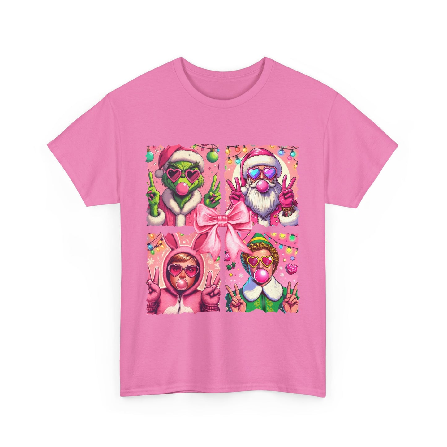 Christmas Pink Santa Grinch Unisex Tee