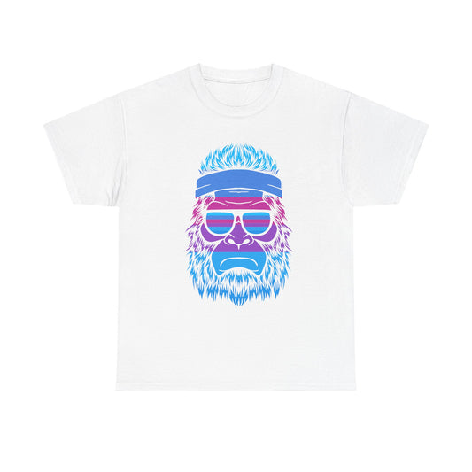 Chill Vibes big foot Tee - Unisex Heavy Cotton Shirt with Retro Design