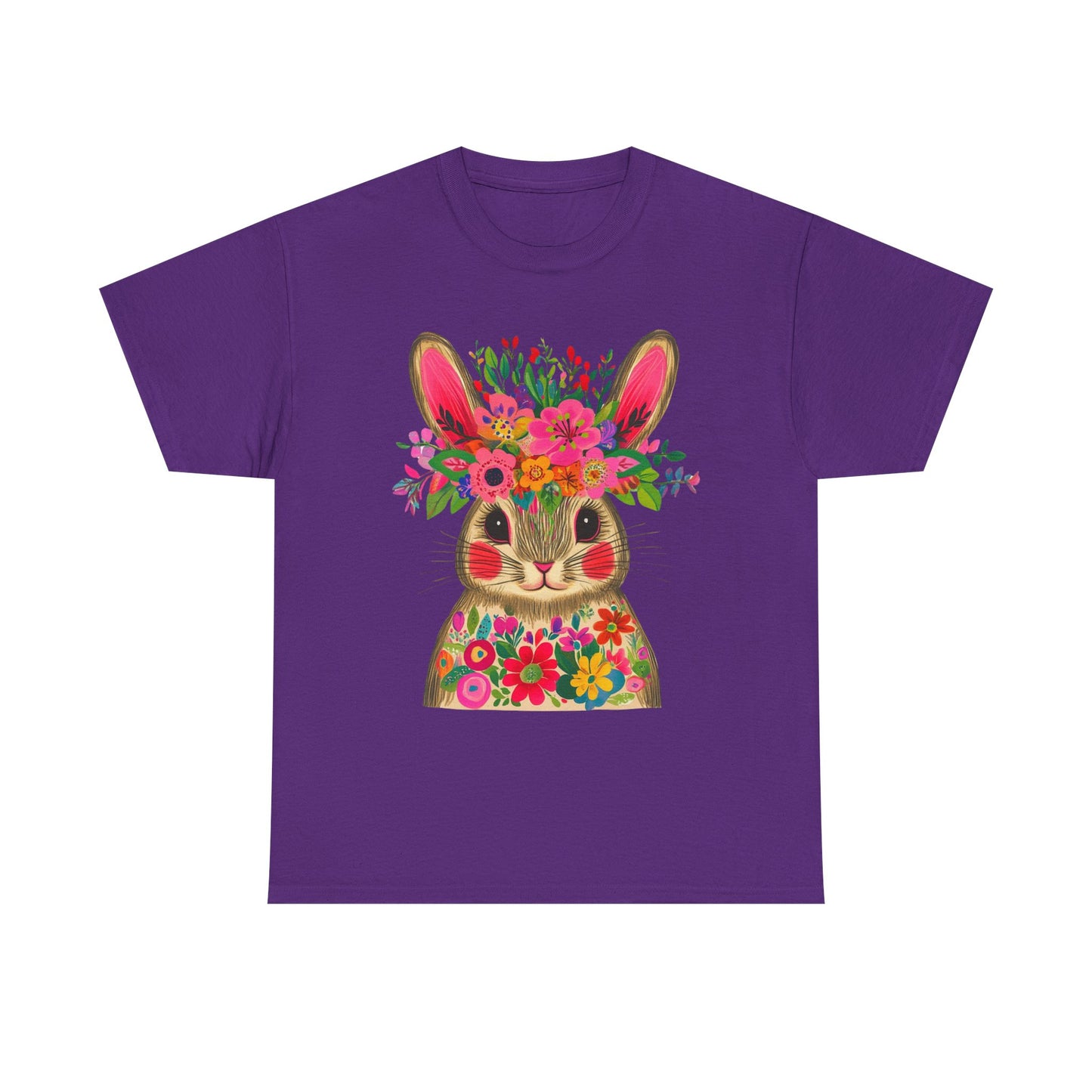 Flower Bunny Unisex Tee - Whimsical Easter Design