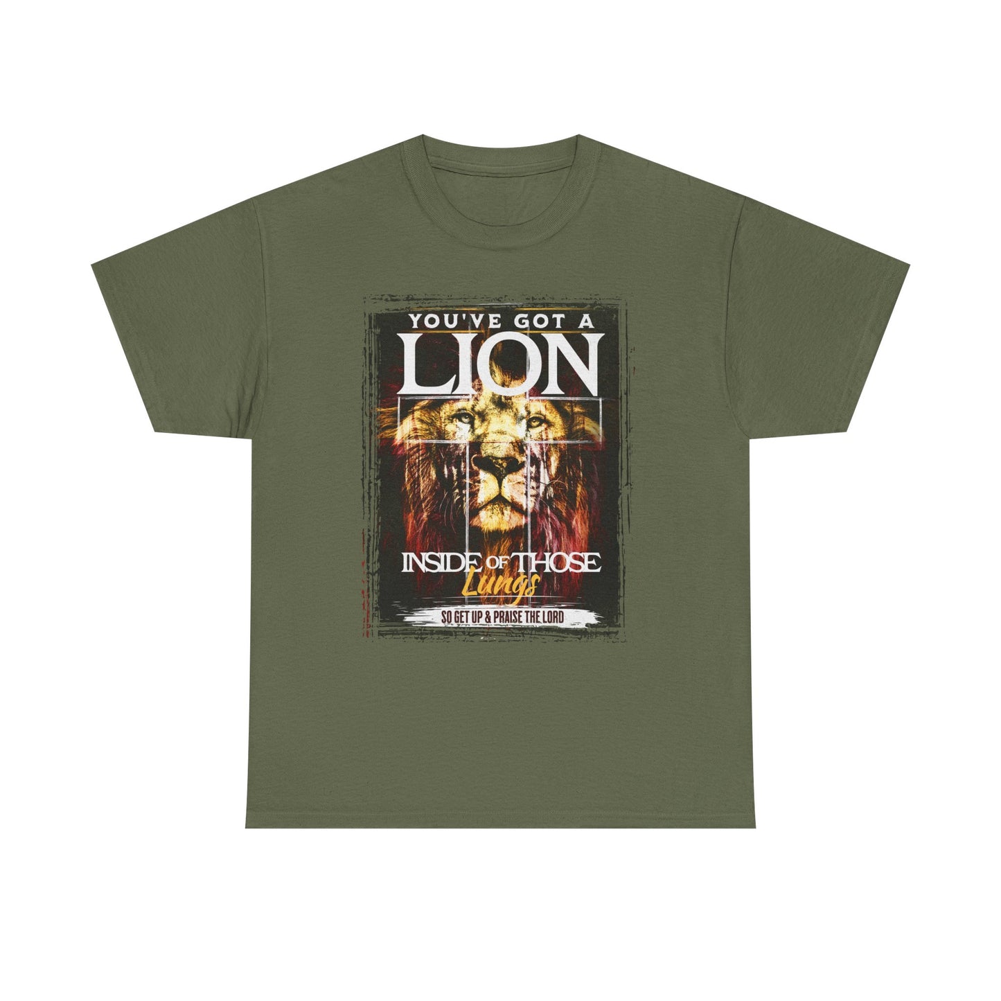 Lion Inside Graphic Tee – “You’ve Got a Lion Inside Those Lungs” Inspirational Animal T‑Shirt