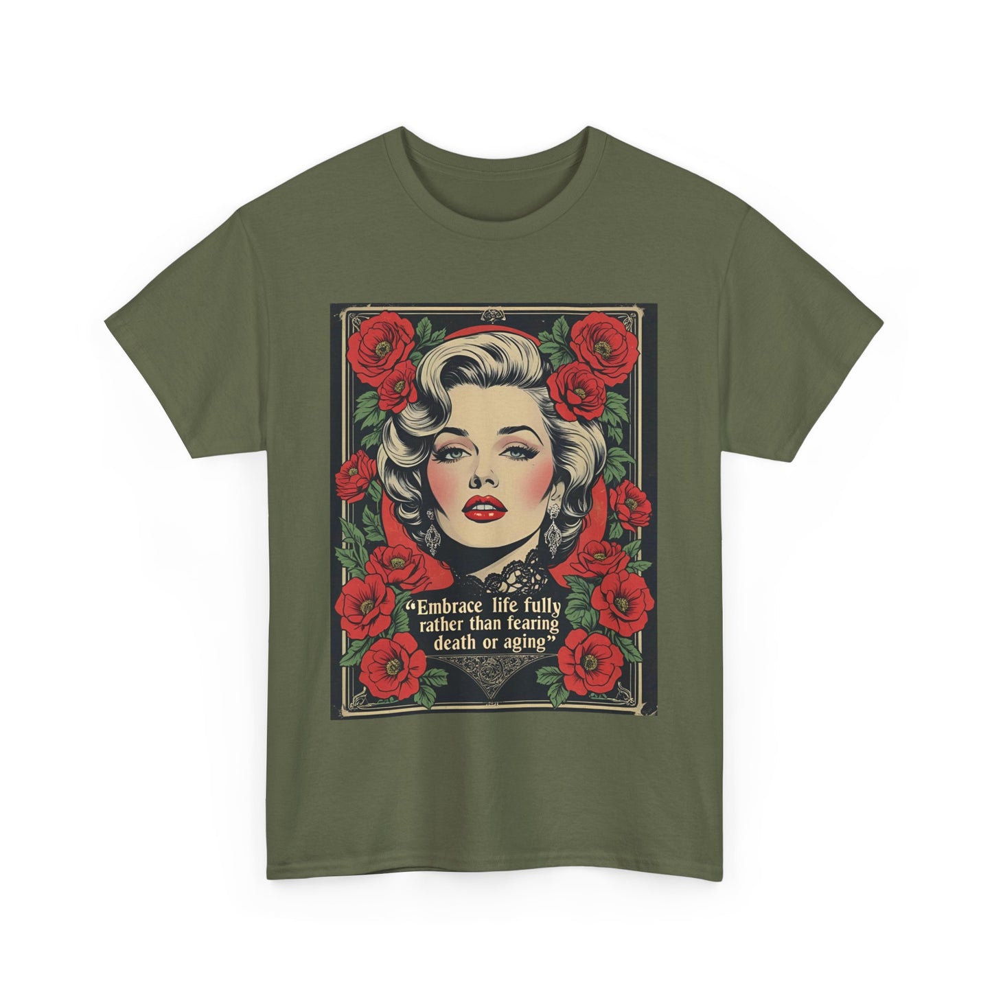 T-Shirt Day of the Dead Monroe Quote Roses