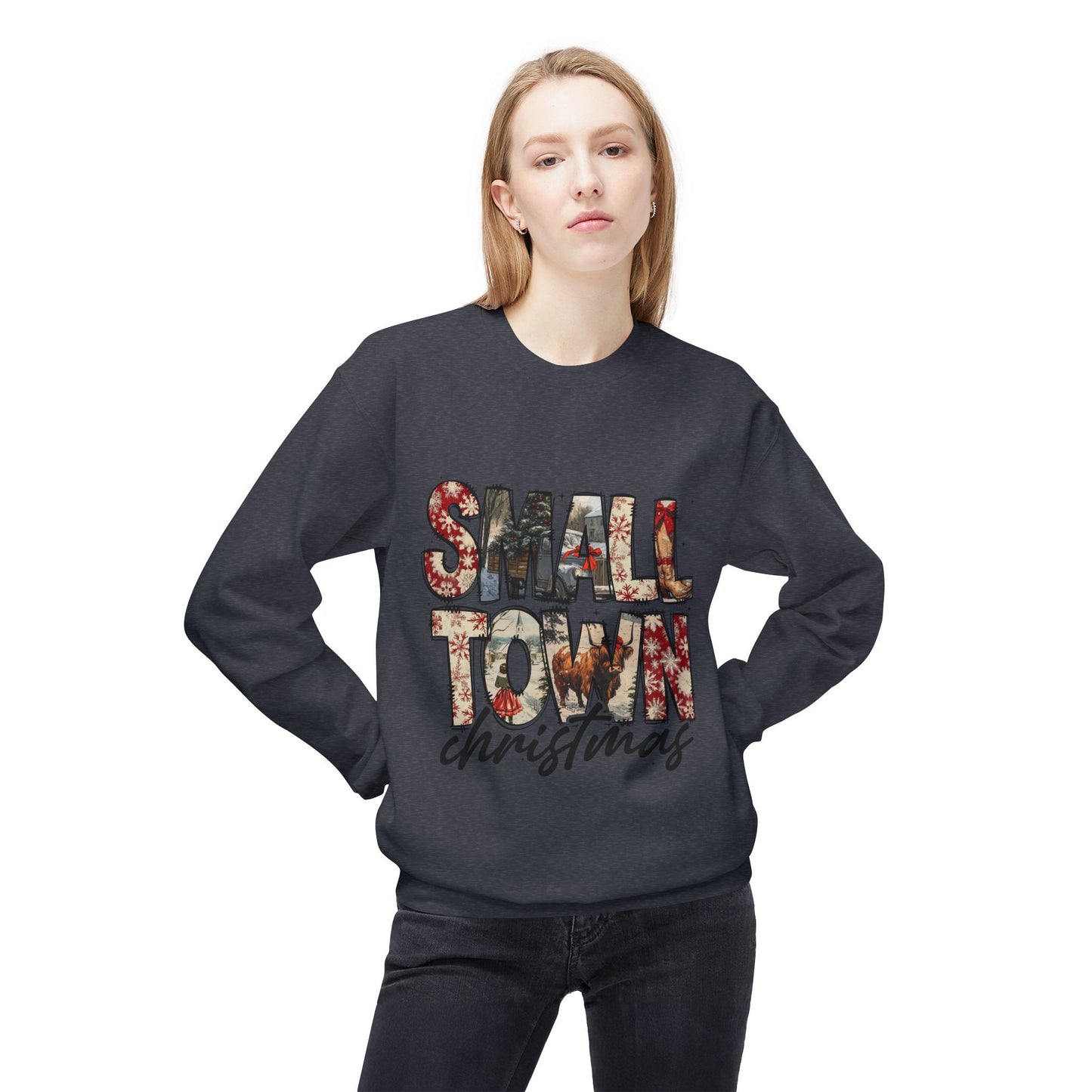 Christmas Sweatshirt - Small Town Holiday Vibes