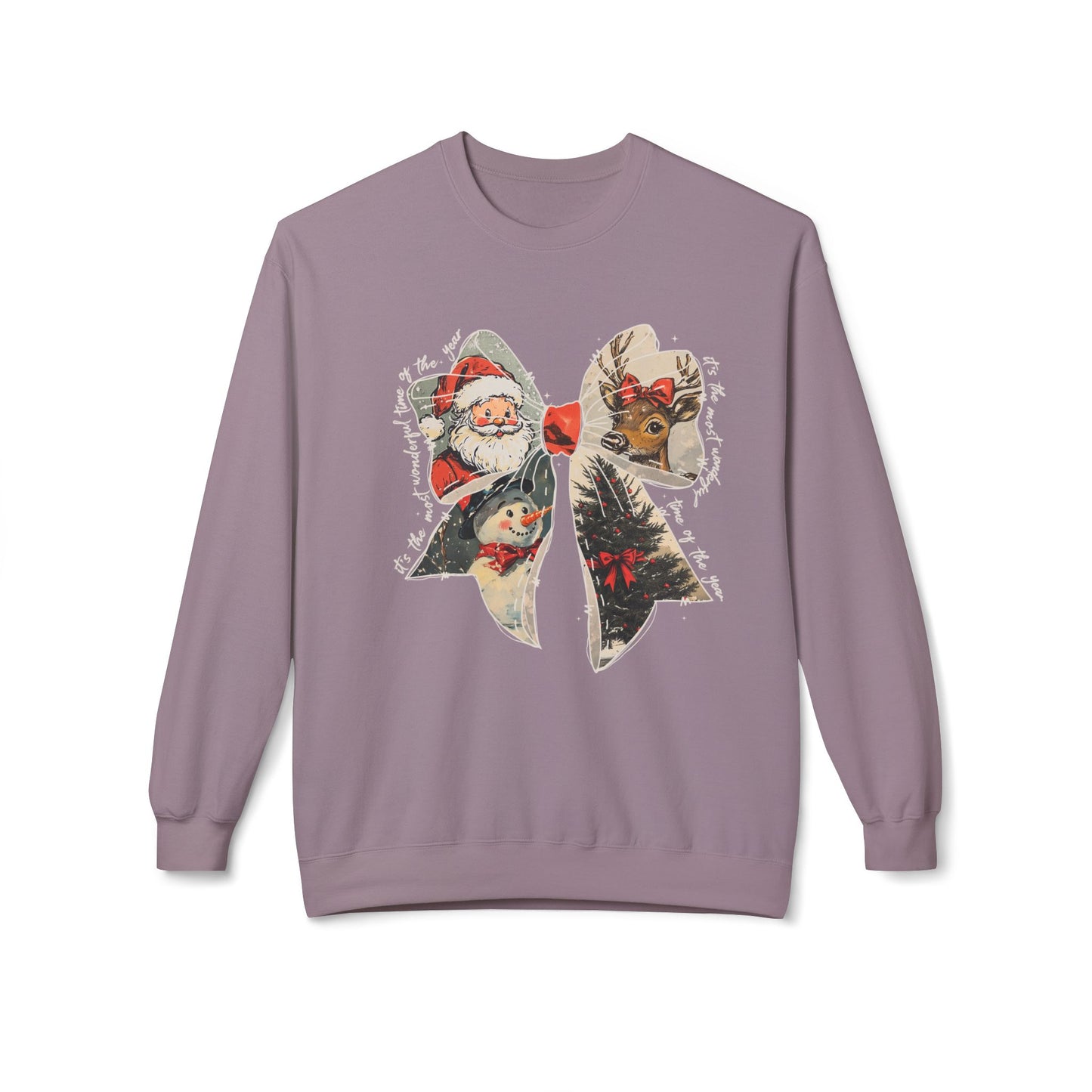 Christmas Bow Sweatshirt - Crewneck Sweatshirt