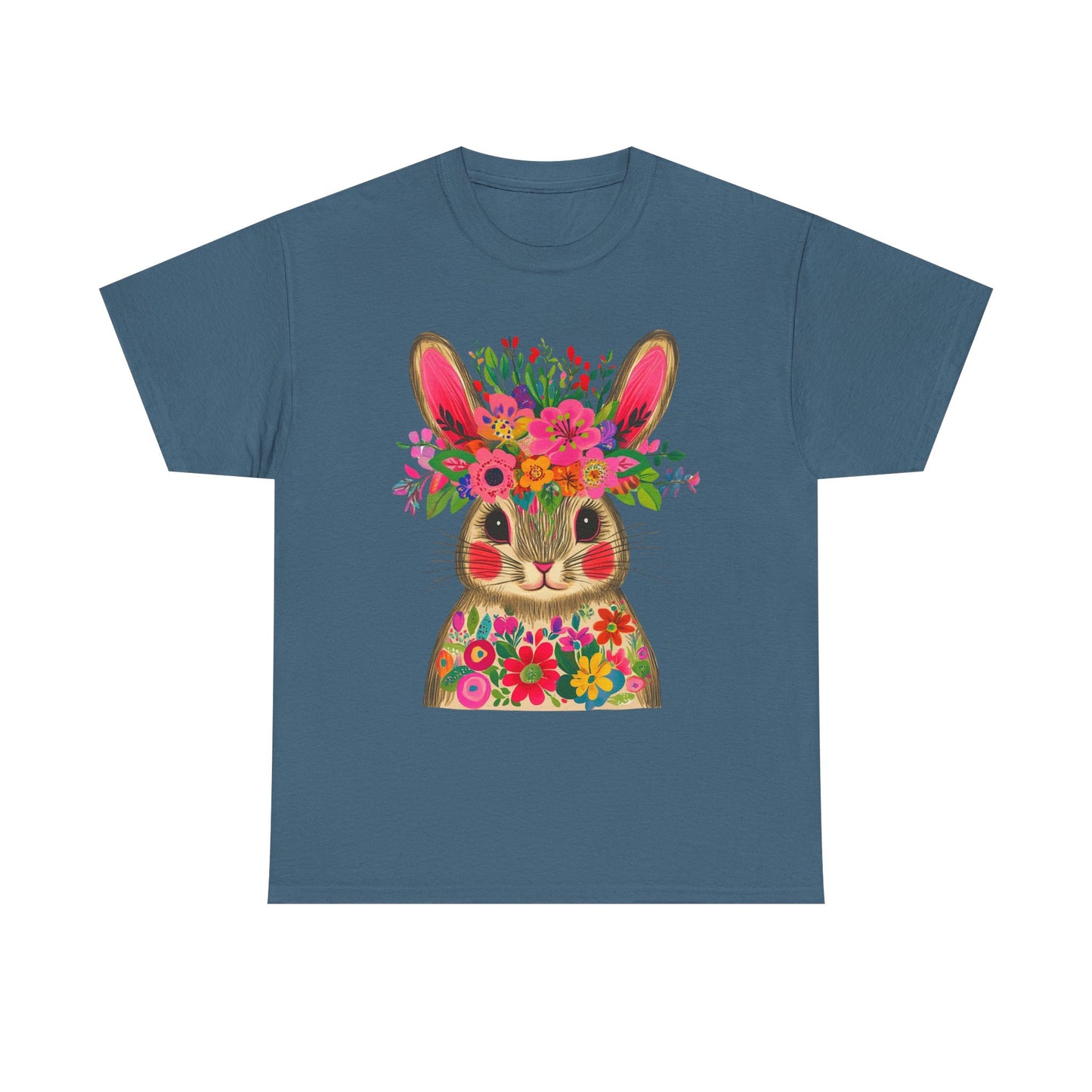 Flower Bunny Unisex Tee - Whimsical Easter Design