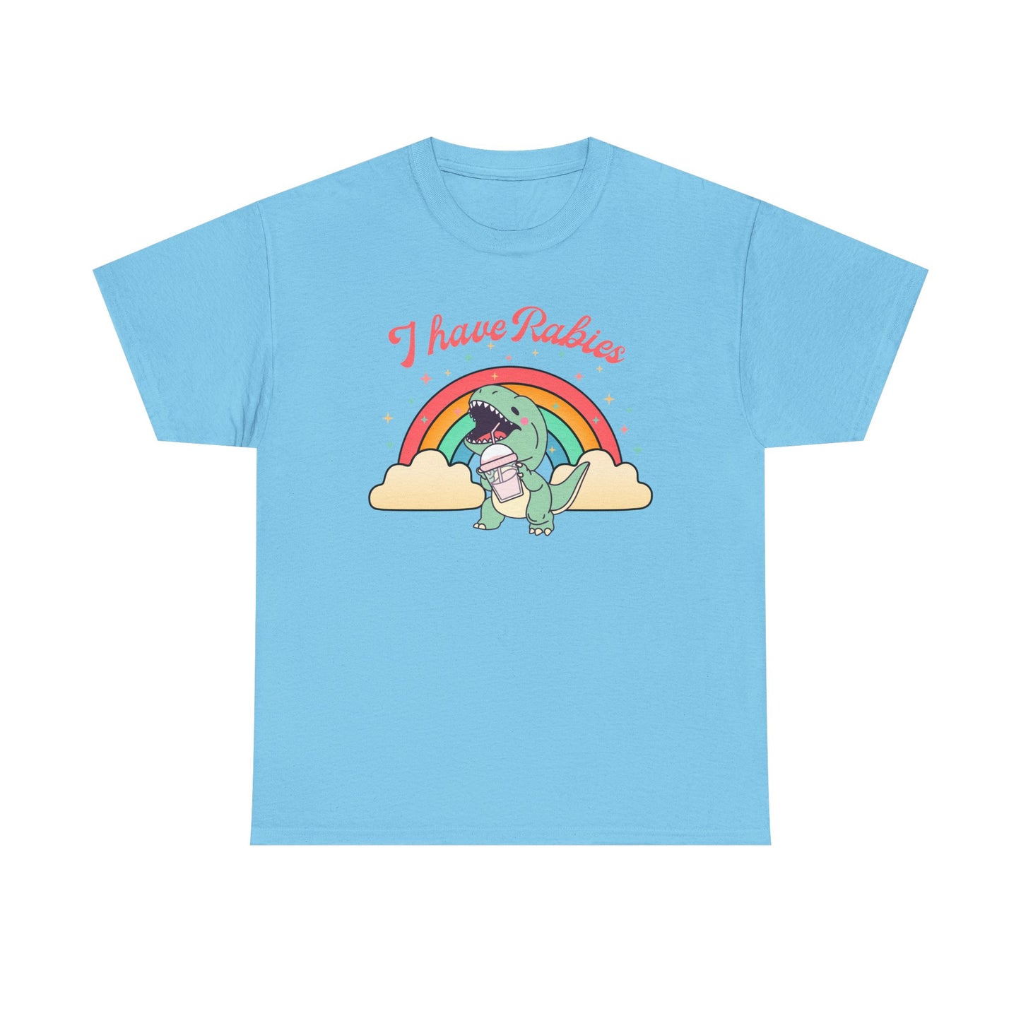 Funny Dinosaur Tee - I Have Rabies Unisex Heavy Cotton T-Shirt