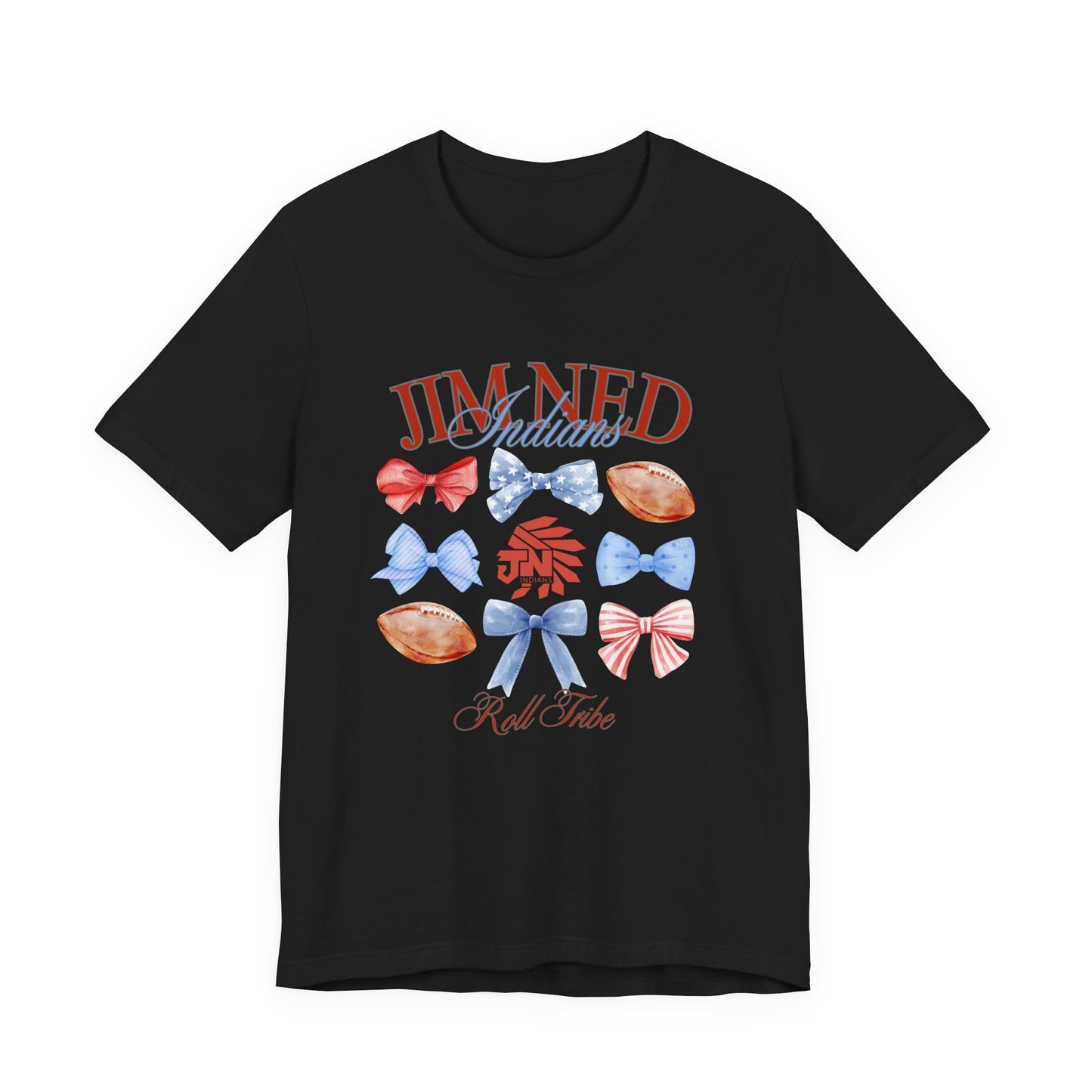 Unisex Jersey Short Sleeve Tee with Colorful Bows Design | Perfect for Celebrations, Casual Wear, Gifts, and Events