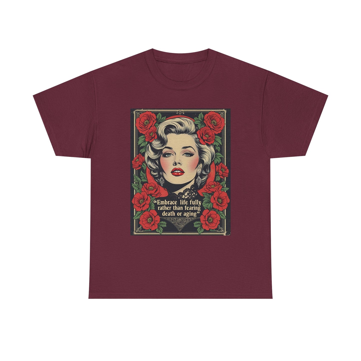 T-Shirt Day of the Dead Monroe Quote Roses