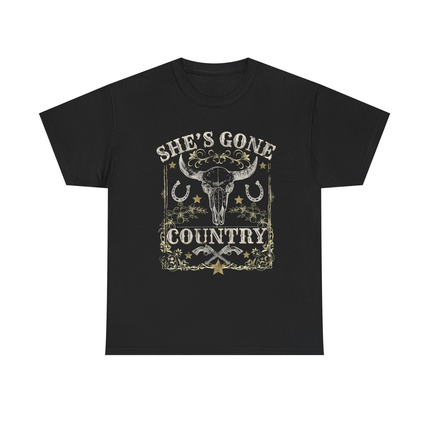 Celestial Gold Star Tee — Minimalist Constellation Graphic T-Shirt