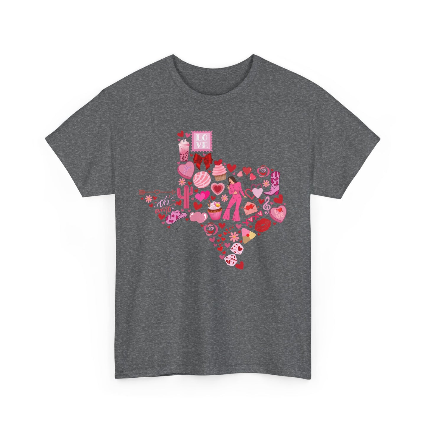 Texas Love Unisex Tee Shirt - Vintage Lone Star State Souvenir Gift