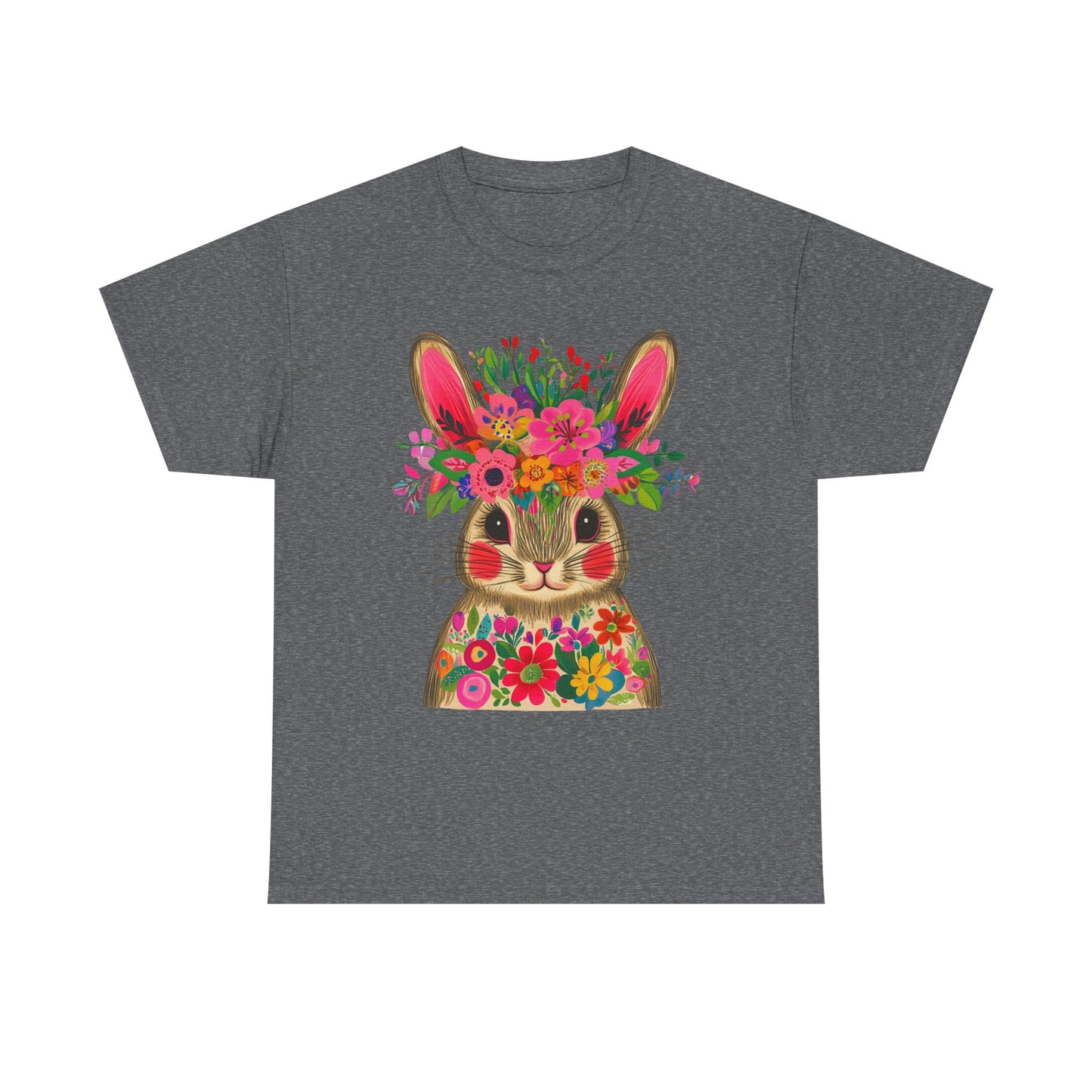 Flower Bunny Unisex Tee - Whimsical Easter Design