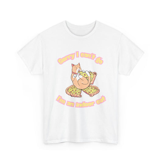 Cat Lover Unisex Tee - Indoor Cat, Fat Cat Design
