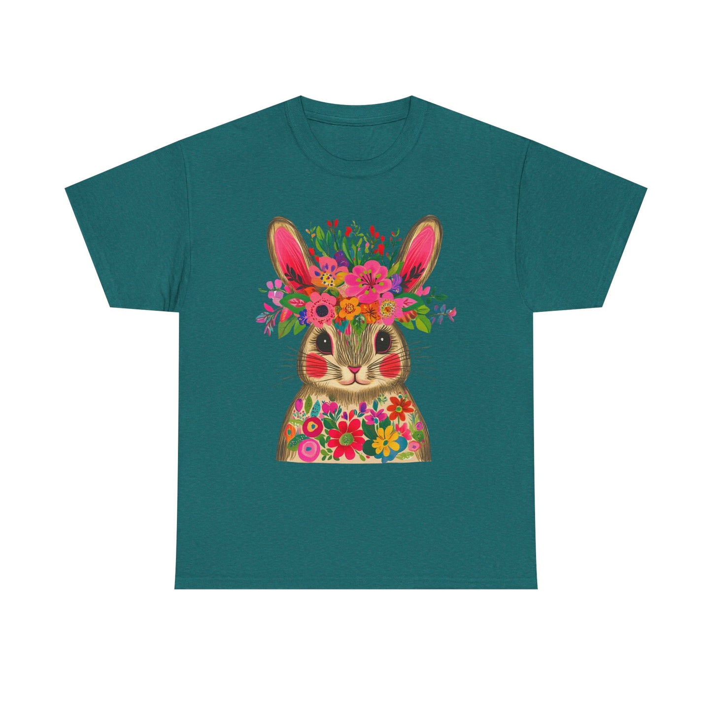Flower Bunny Unisex Tee - Whimsical Easter Design