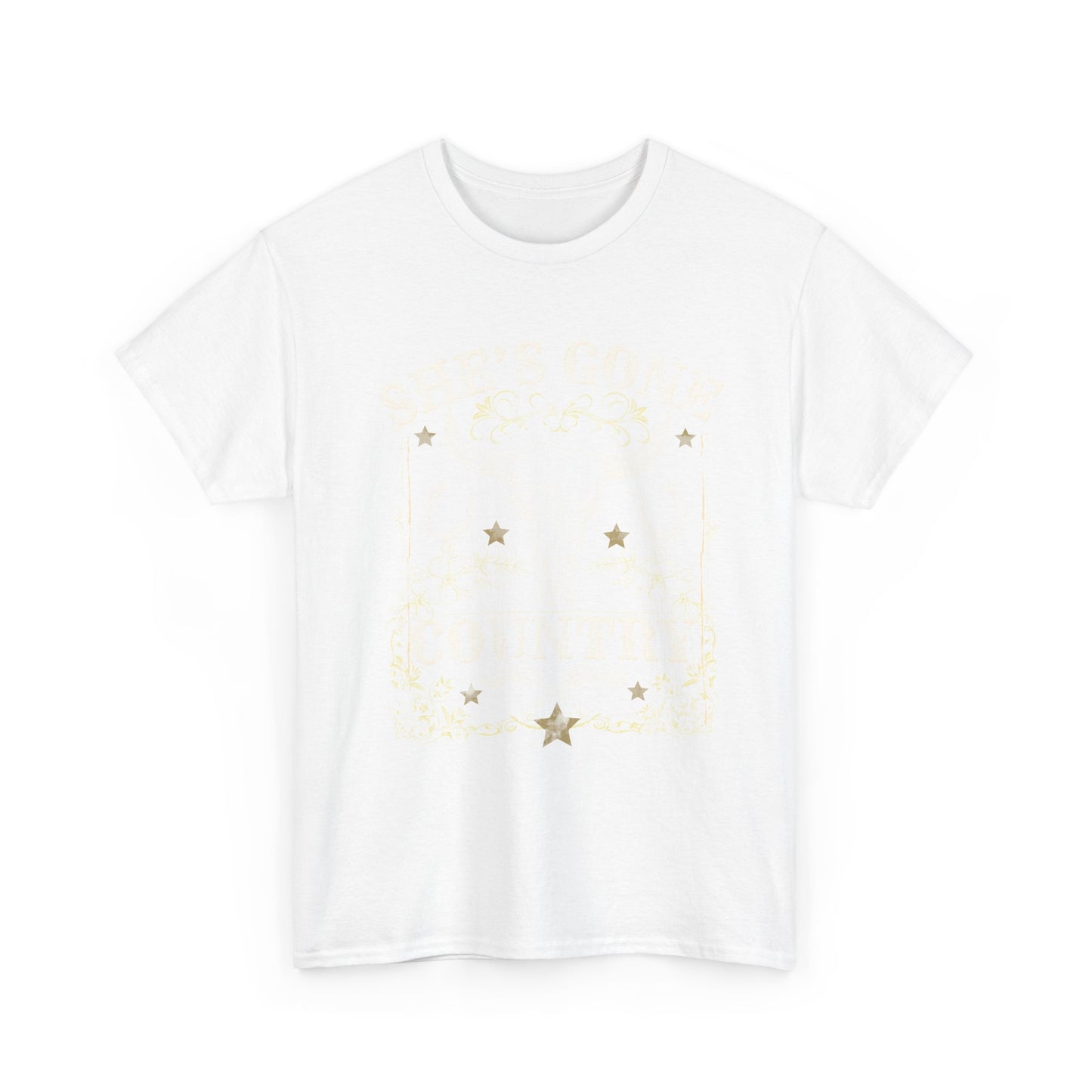 Celestial Gold Star Tee — Minimalist Constellation Graphic T-Shirt